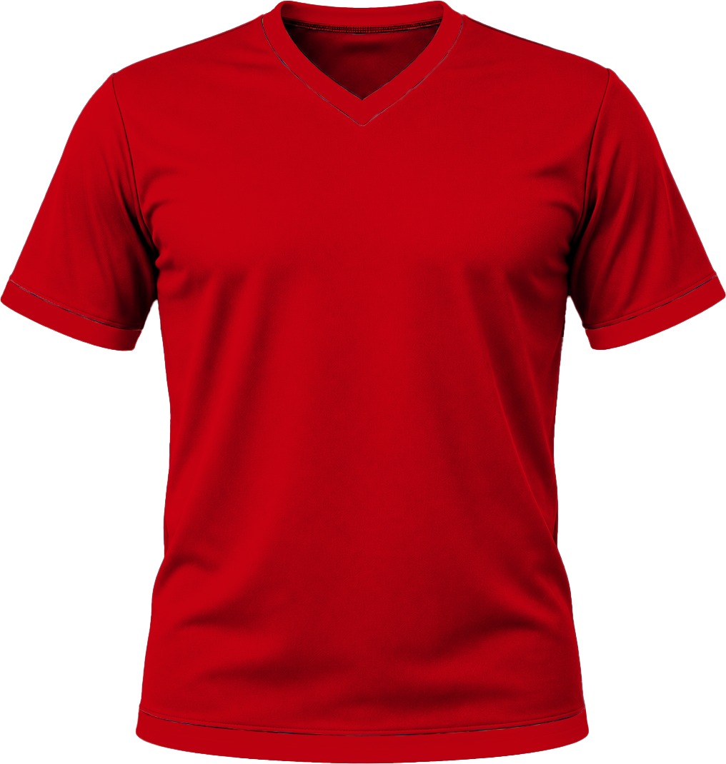 +27 Unisex V-Neck T-shirt, Fitted Short Sleeve, Reverse Birdseye