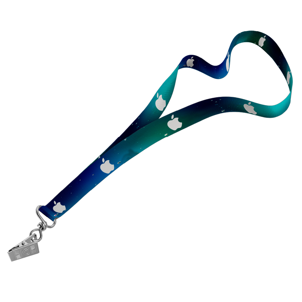 Petersham Lanyard D/Sided Print with Crocodile Clip 15 x 950mm