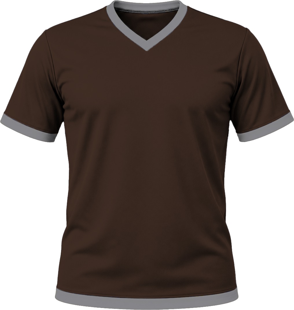 Ringer Kiddies V-Neck T-shirt, Fitted Short Sleeve, Reverse Birdseye
