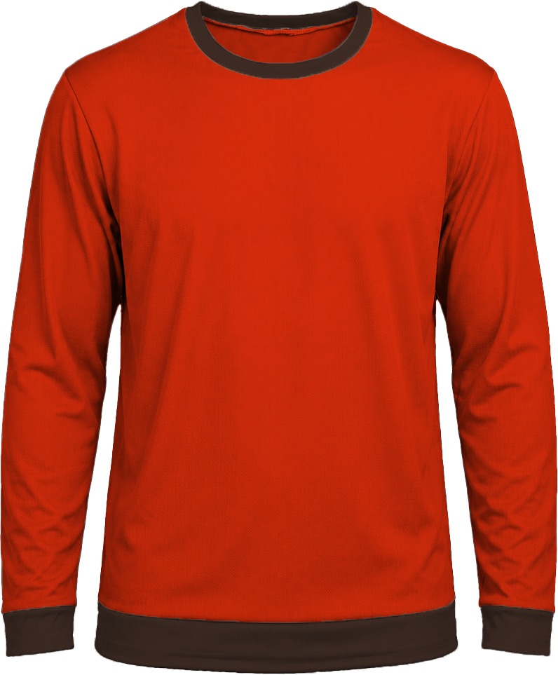Ringer Kiddies Crew Neck T-shirt, Fitted Long Sleeve, Reverse Birdseye