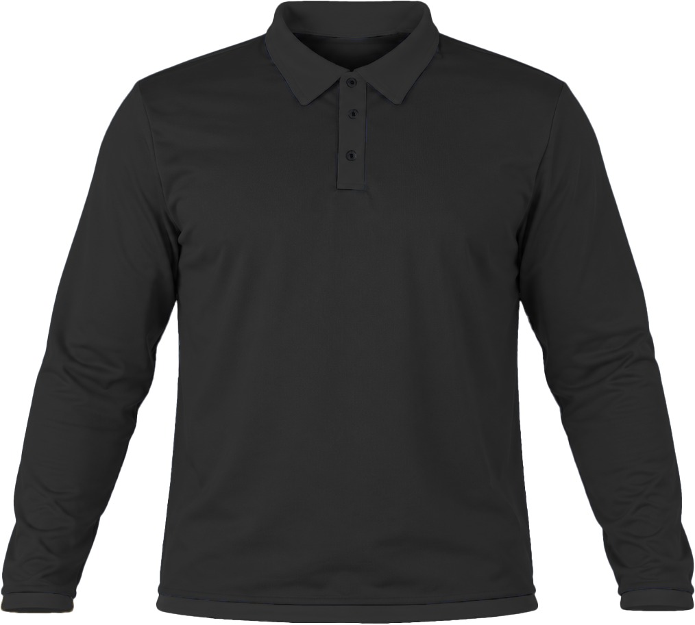 +27 Kiddies Golf Shirt, Fitted Long Sleeve, Birdseye