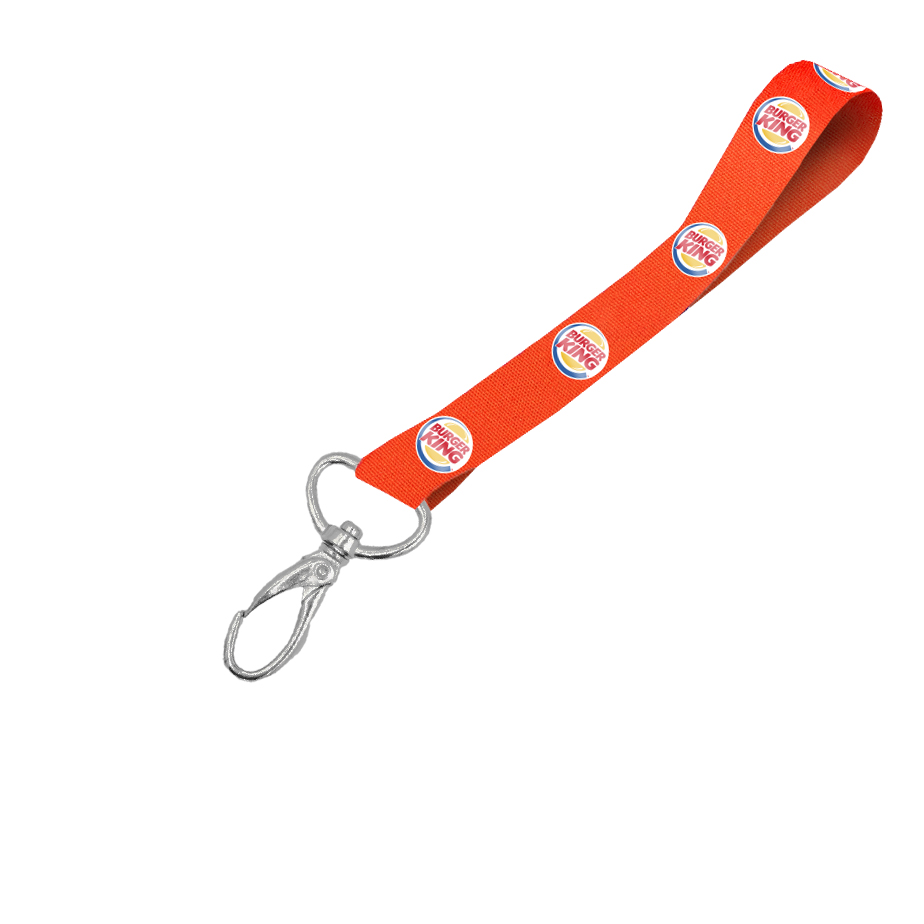 Hi-Viz Wrist Phone Strap DTF Full Colour Reflective Print S/Sided with Lobster Clip