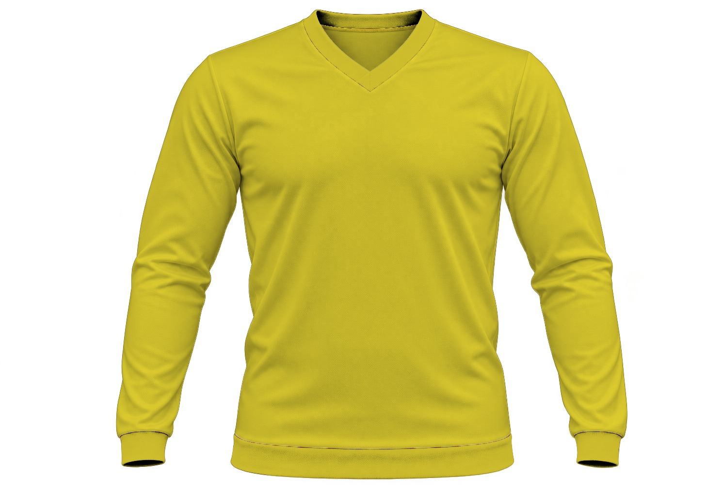 +27 Unisex V-Neck T-shirt, Fitted Long Sleeve, Birdseye