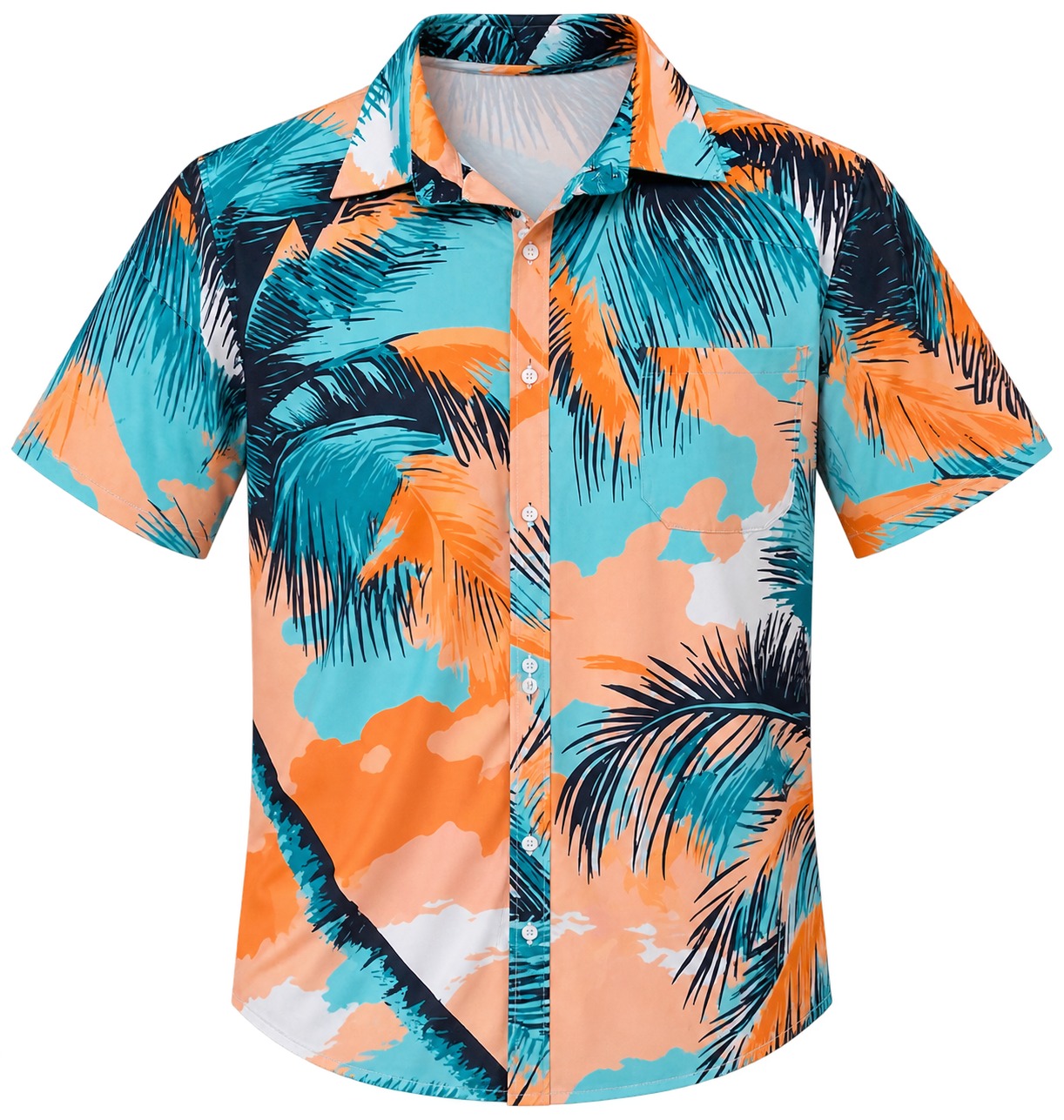 Dye Sub Men's Button Up Shirt, Short Sleeve, Prolite 160g