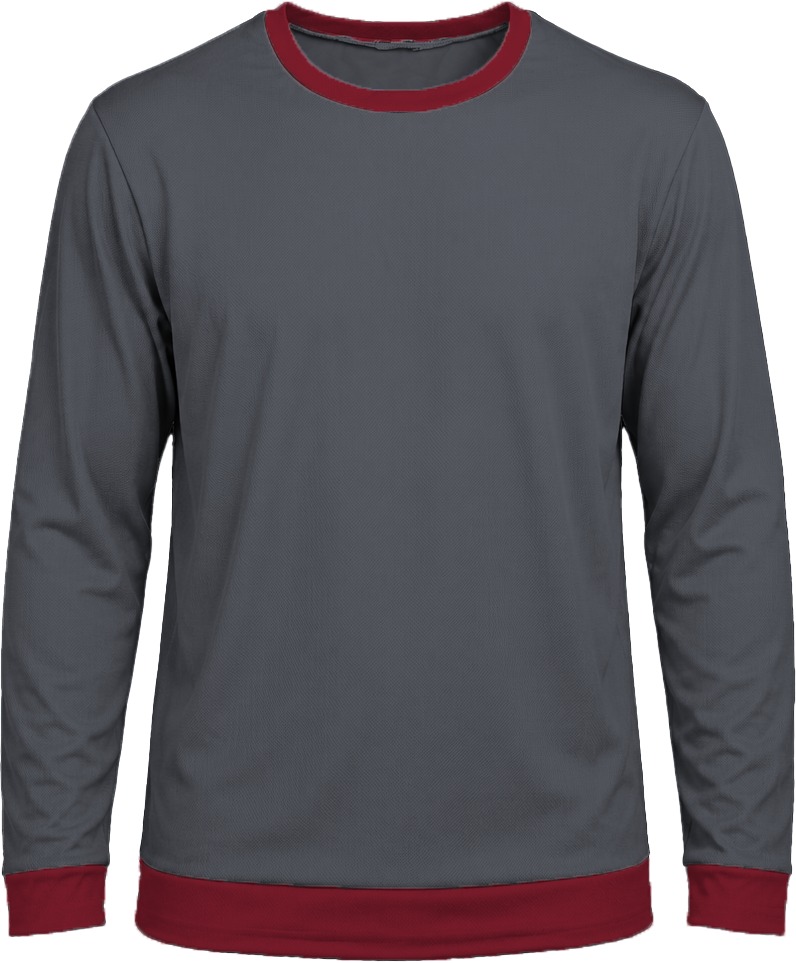 Ringer Kiddies Crew Neck T-shirt, Fitted Long Sleeve, Birdseye